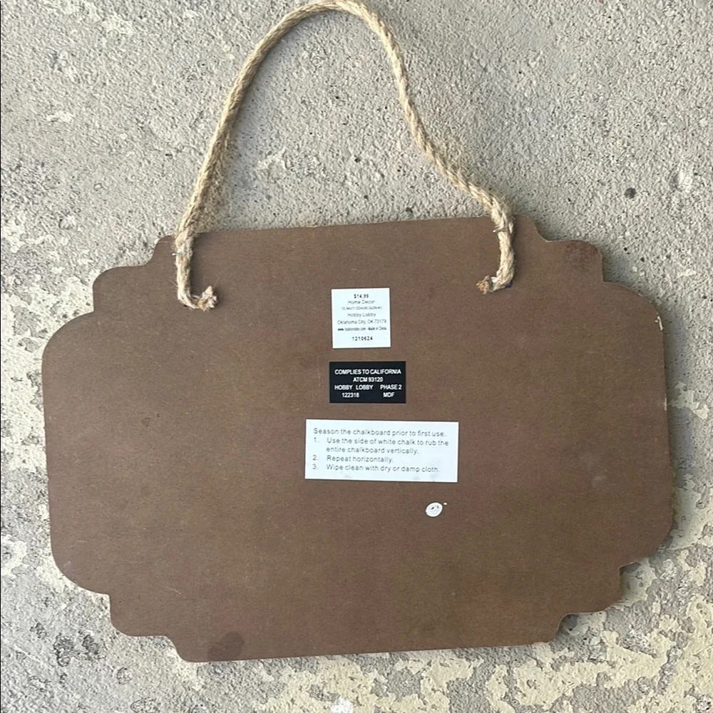 Like new Hobby Lobby Rustic Brown Chalkboard bundle of 3